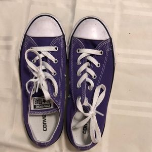Purple classic converse shoes